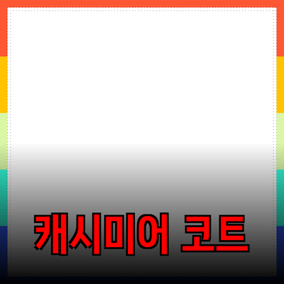 고급스러운 캐시미어 코트