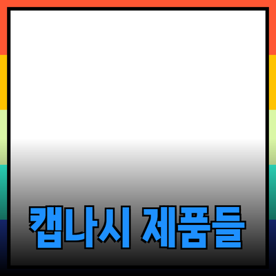 캡나시에 최적화된 다양한 제품 추천 및 소개